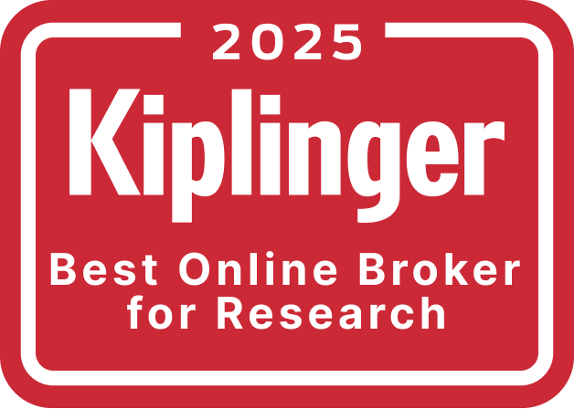 2025 Kiplinger's Best Online Broker for Research awarded to E*TRADE