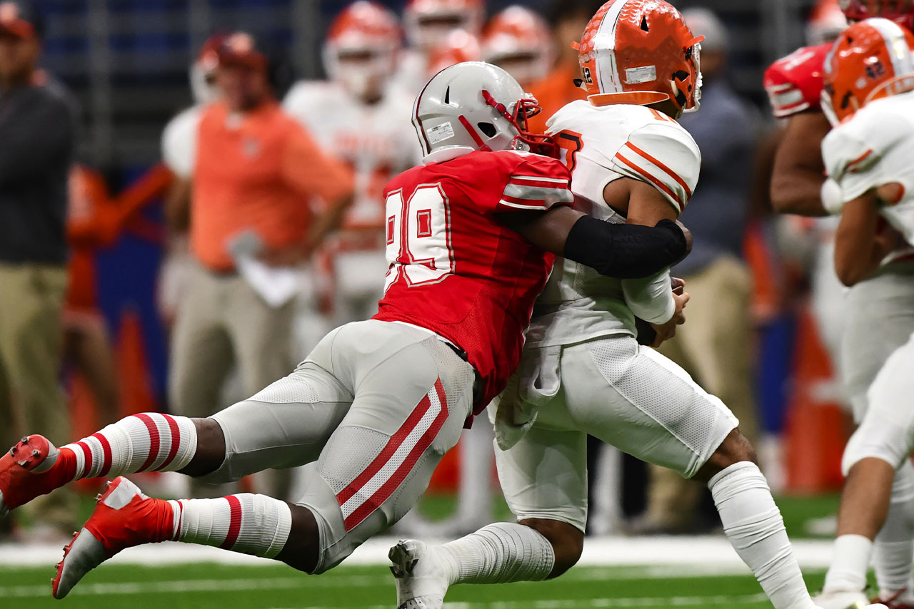 a football tackle