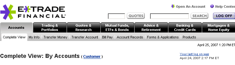 ETrade Header
